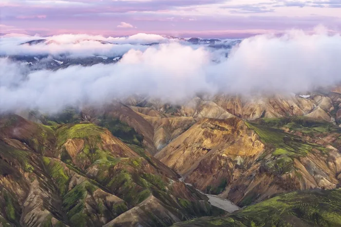 Framed Print : Rhyolite mountains in Landmannalaugar
