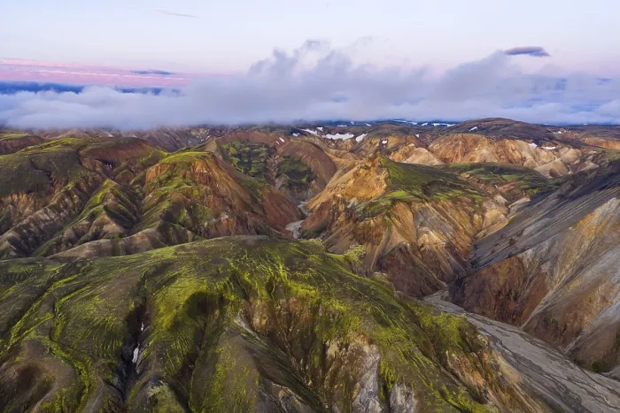 Framed Print : Rhyolite mountains in Landmannalaugar