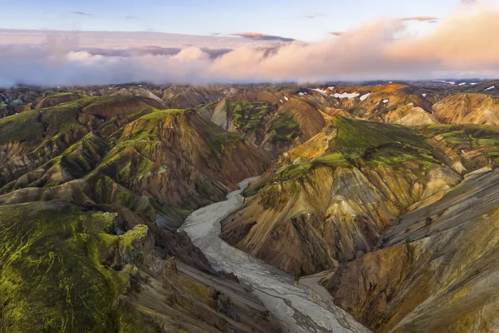 Framed Print : Rhyolite mountains in Landmannalaugar