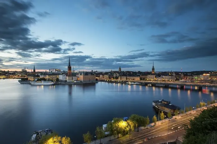 Framed Print : Riddarholmen island at dusk, view from Monteliusvaegen Framed Print : Riddarholmen island at dusk, view from Monteliusvaegen
