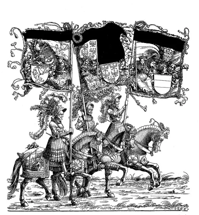 Framed Print : Riders with flags, group of Maximilian I Framed Print : Riders with flags, group of Maximilian I