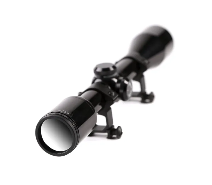 Framed Print : Rifle scope isolate on a white background