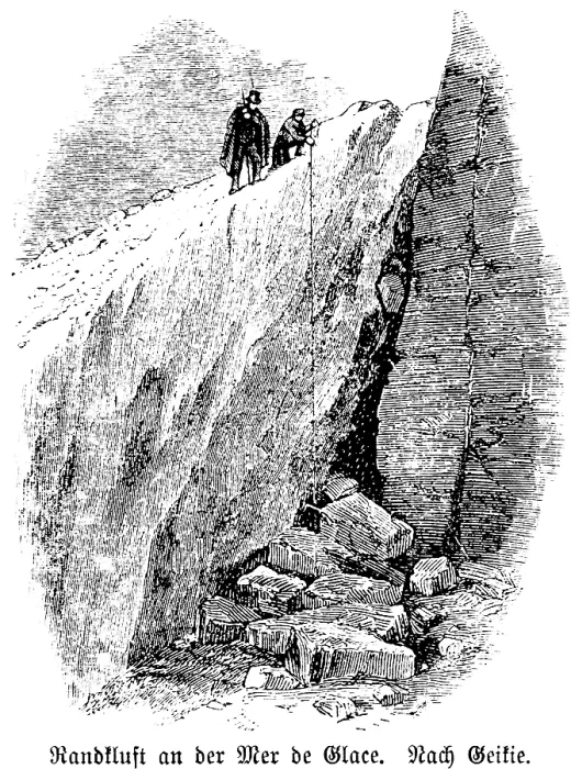 Framed Print : Rift at the Mer de Glace, Chamonix Mont Blanc