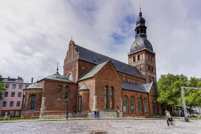 Framed Print : Riga, Latvia - 19 August, 2021: view of the historic city center in Riga