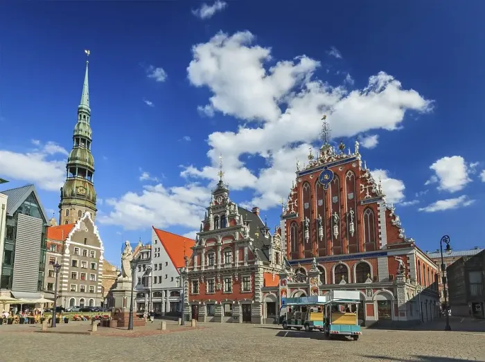 Framed Print : Riga Town Hall Square, House of the Blackheads and St