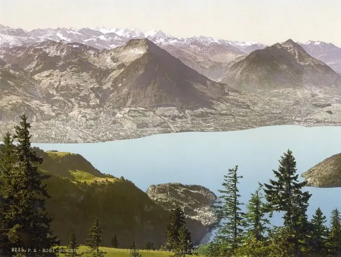 Framed Print : Rigi Scheidegg, View towards Oberland Alps Framed Print : Rigi Scheidegg, View towards Oberland Alps