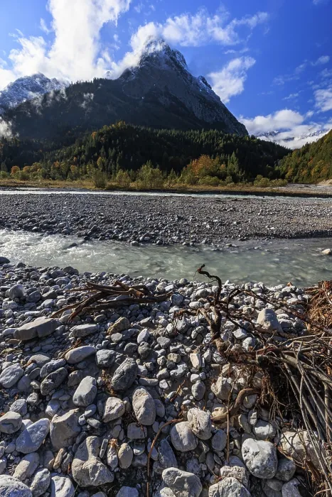 Framed Print : River, riverbed, wild river, sunny