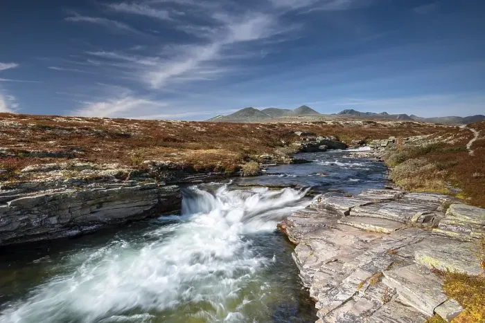 Framed Print : River Store Ula in autumn Rondane National Park