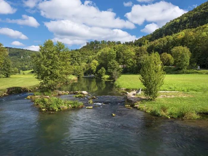Framed Print : The River Wisent at Neideck Castle