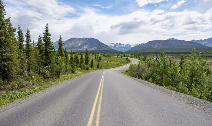 Framed Print : Road through Denali National Park