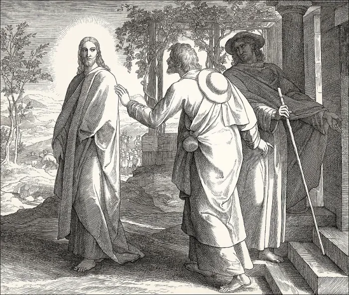 Framed Print : The road to Emmaus appearance, New Testament