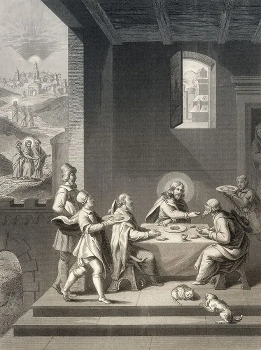 Framed Print : The road to Emmaus appearance, New Testament