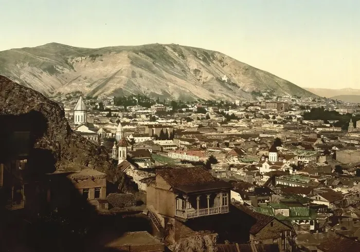 Framed Print : From the Road to the Fortress, Tbilisi