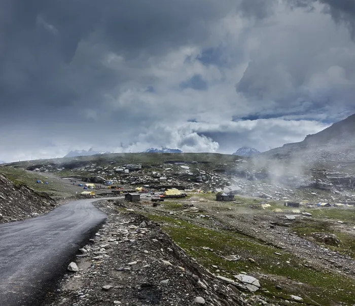 Framed Print : Road in Himalayas on top of Rohtang La pass Framed Print : Road in Himalayas on top of Rohtang La pass