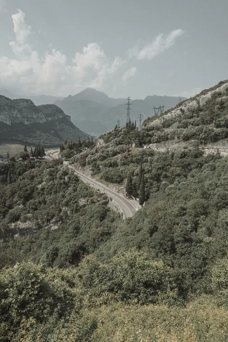 Framed Print : Road and landscape on Lake Garda, Italy