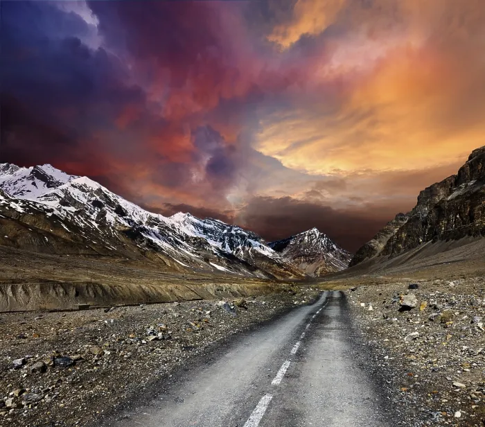 Framed Print : Road in mountains