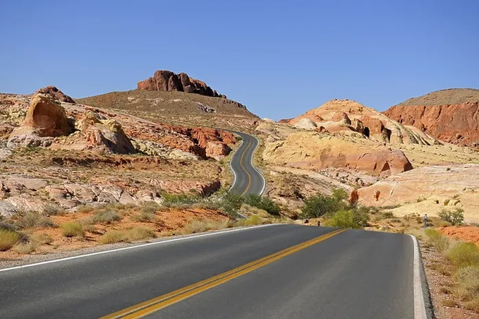 Framed Print : Road running through the Valley of Fire State Park
