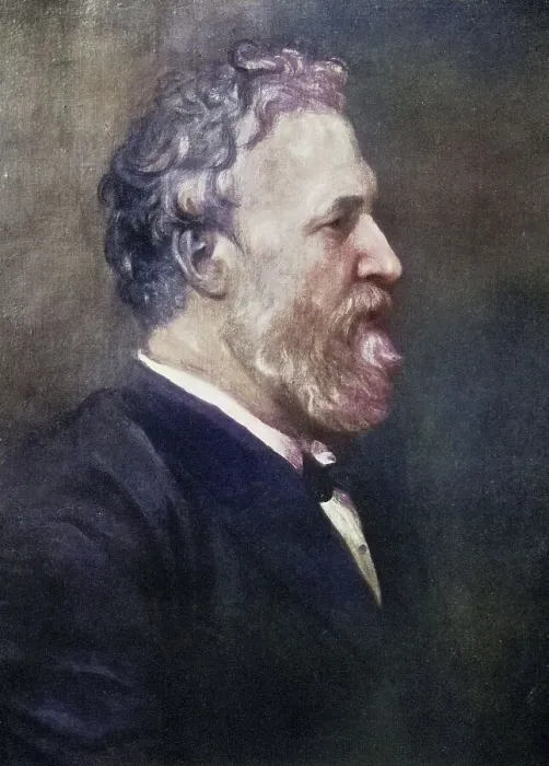 Framed Print : Robert Browning 1812-1889 English poet