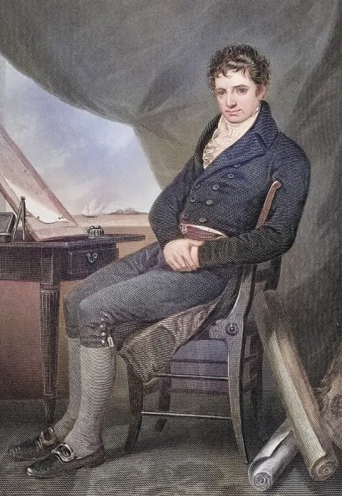 Framed Print : Robert Fulton (born 14 November 1765 (1) in Little Britain
