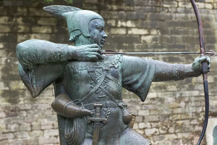 Framed Print : Robin Hood Monument at Nottingham Castle UK
