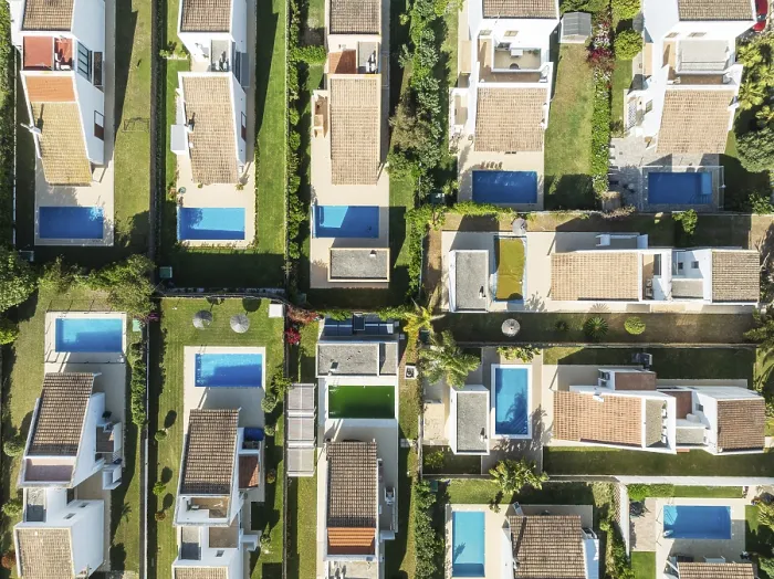 Framed Print : The Roche housing estate. Aerial view Framed Print : The Roche housing estate. Aerial view