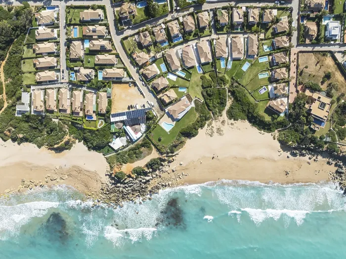 Framed Print : The Roche housing estate at the Mediterranean Sea
