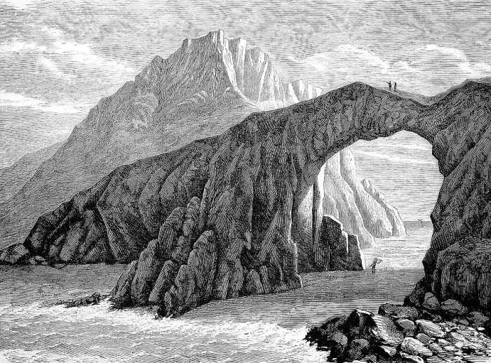 Framed Print : The rock arches of Ushant c. 1860 Framed Print : The rock arches of Ushant c. 1860