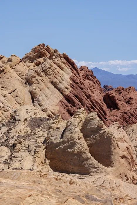 Framed Print : Rock formations in the Fire Canyon area at Valley of Fire State Park near Overton