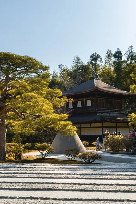 Framed Print : Rock garden, Zen garden with Mount Fuji replica