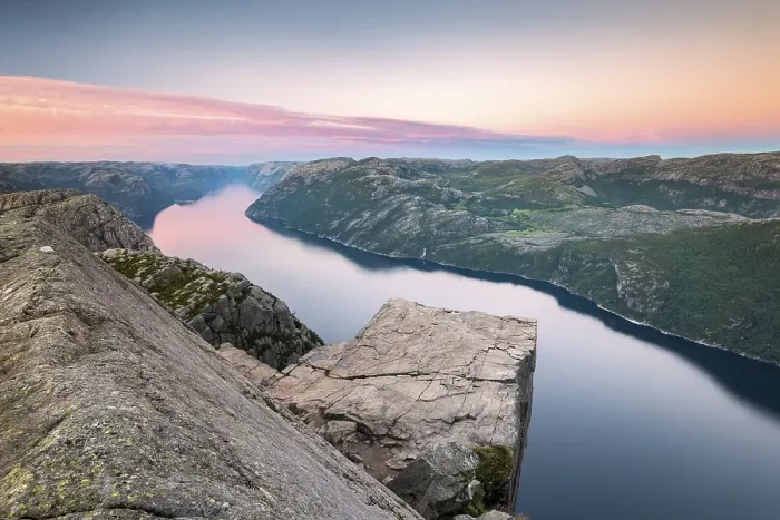 Framed Print : Rock Pulpit Preikestolen at the Lysefjord Framed Print : Rock Pulpit Preikestolen at the Lysefjord