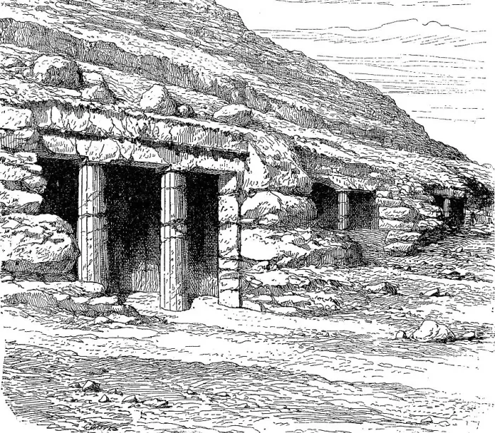 Framed Print : The rock tombs at Beni Hassan, ca 2000 BC Egypt Framed Print : The rock tombs at Beni Hassan, ca 2000 BC Egypt