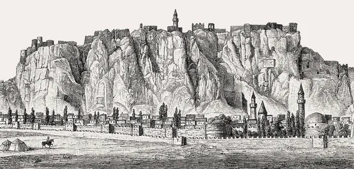 Framed Print : The rock and walled city of Van Framed Print : The rock and walled city of Van