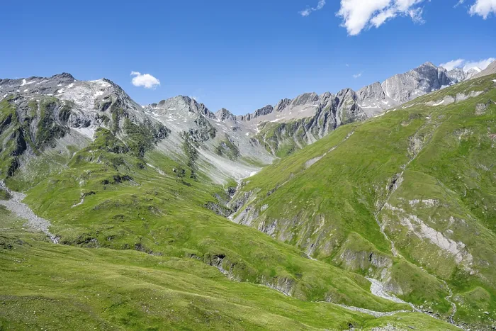 Framed Print : Rocky mountain peaks in Karbachtal with Tredebergspitze