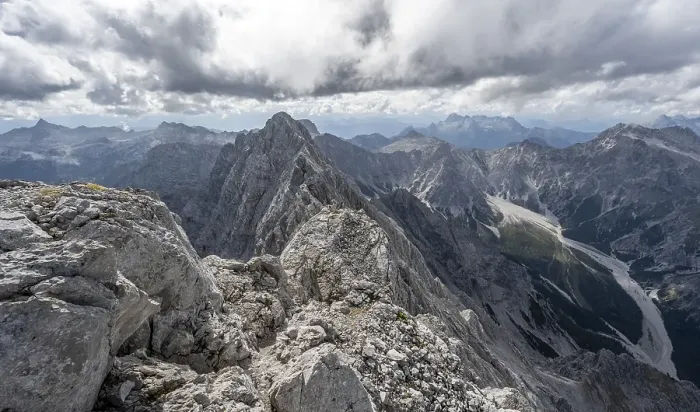 Framed Print : Rocky mountain ridge with Watzmann Suedspitze