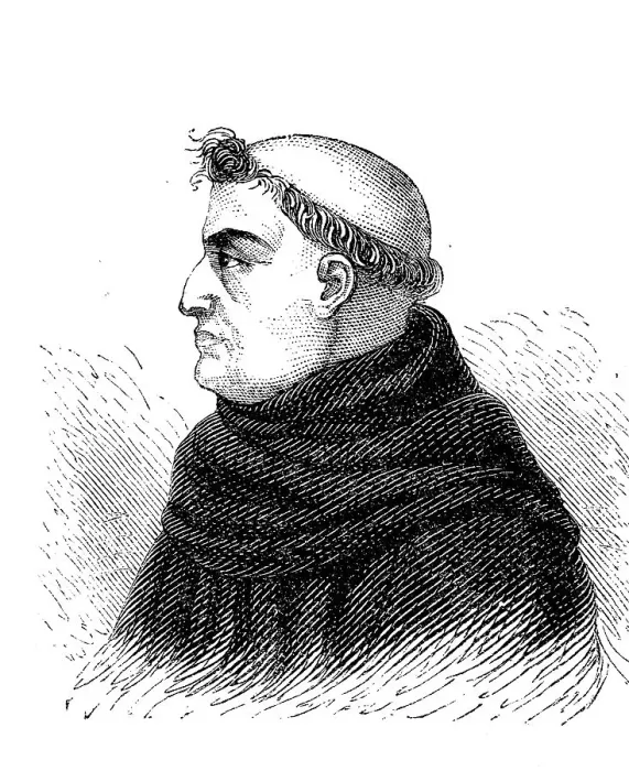 Framed Print : Roger Bacon, born around 1220, died shortly after 1292