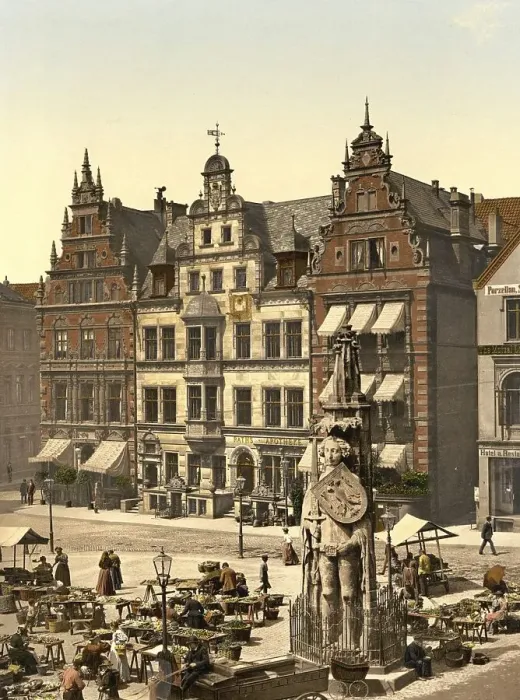 Framed Print : The Roland at the market place in Bremen