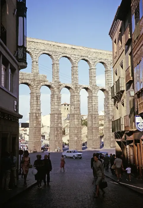 Framed Print : Roman aqueduct Segovia, Castile and Leon region, Spain 1964