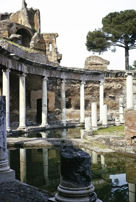 Framed Print : Roman archaeological site at Hadrian's Villa, Rome, Tivoli, Italy 1974