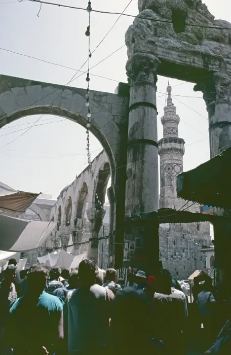 Framed Print : The Roman archway, Temple of Jupiter, Damascus, Syria, May 1987, vintage, retro, old, historical, Asia