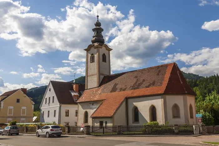 Framed Print : Roman Catholic parish church, Niklasdorf