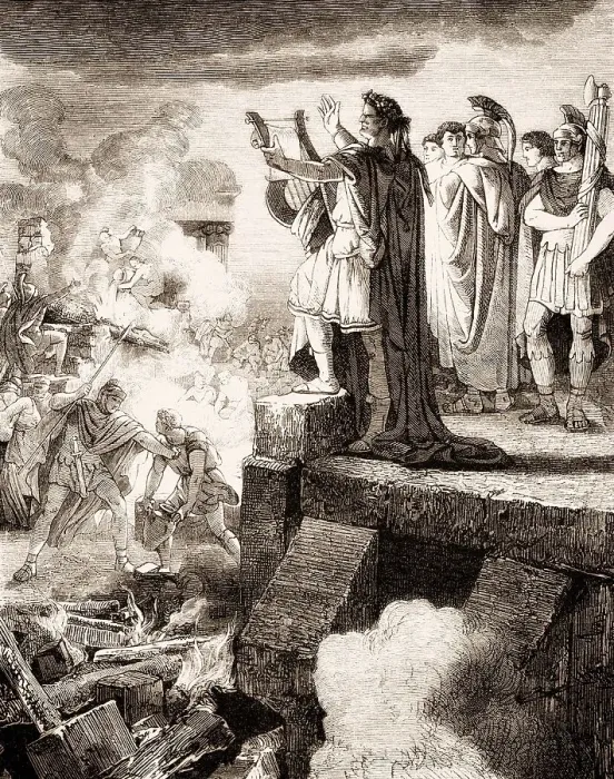 Framed Print : Roman Emperor Nero Claudius Caesar and the Great Fire of Rome Framed Print : Roman Emperor Nero Claudius Caesar and the Great Fire of Rome