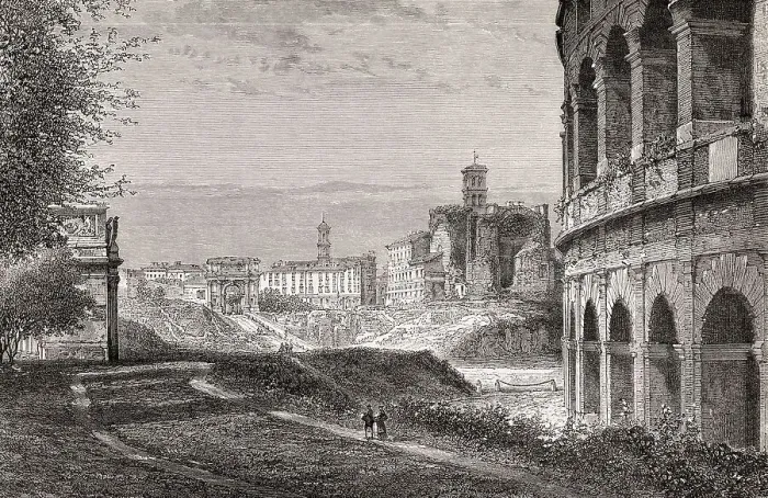 Framed Print : The Roman Forum or Forum Romanum