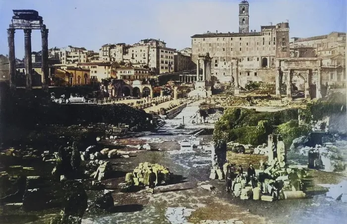 Framed Print : Roman Forum with view to the Capitol