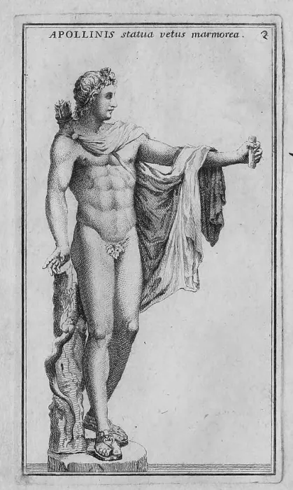 Framed Print : The Roman god Apollo, marble statue from the Museo Clementino
