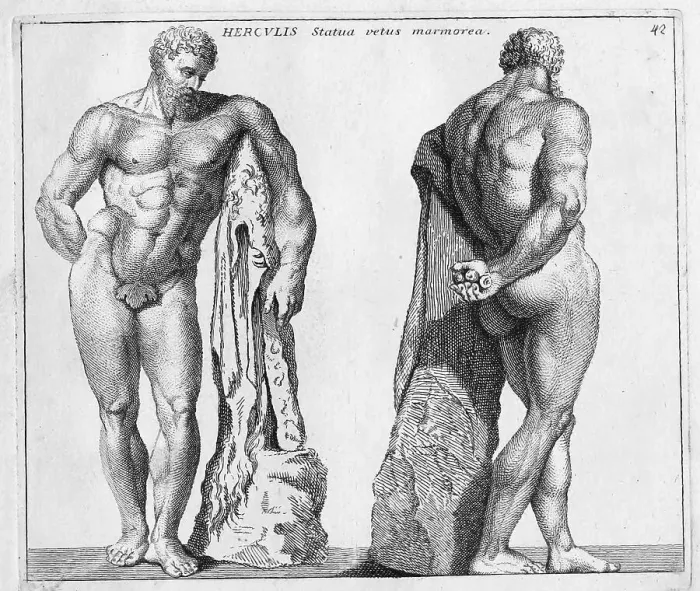 Framed Print : The Roman god Hercules, marble statue from ancient Rome Framed Print : The Roman god Hercules, marble statue from ancient Rome