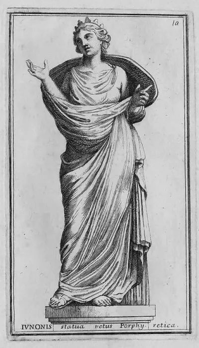 Framed Print : The Roman goddess Juno, marble statue from ancient Rome