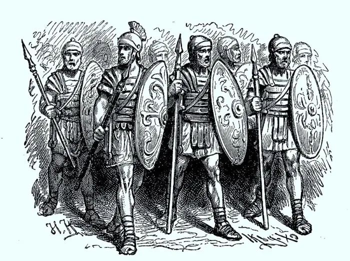 Framed Print : Roman legionary soldiers with pilum Framed Print : Roman legionary soldiers with pilum