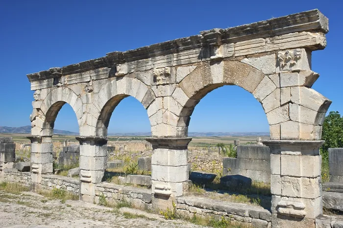 Framed Print : Roman ruins, ancient city of Volubilis