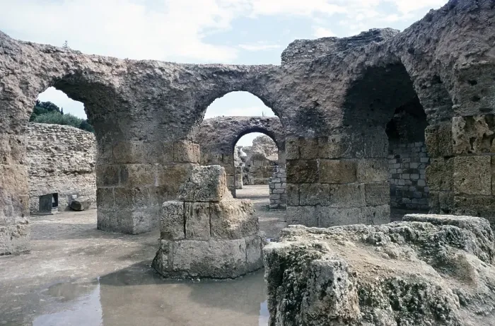Framed Print : Roman ruins of the Antonine Baths of Antoninus Pius, in Carthage, Tunis, Tunisia, 1998, Africa