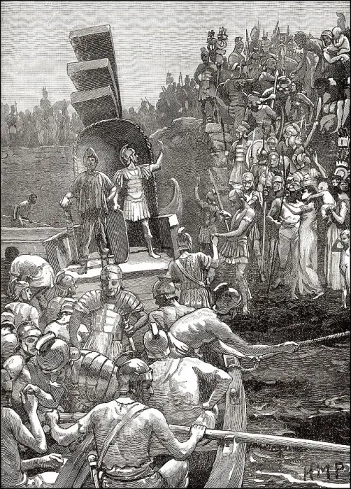 Framed Print : Roman soldiers leaving Roman Britain In the late 4th and early 5th centuries